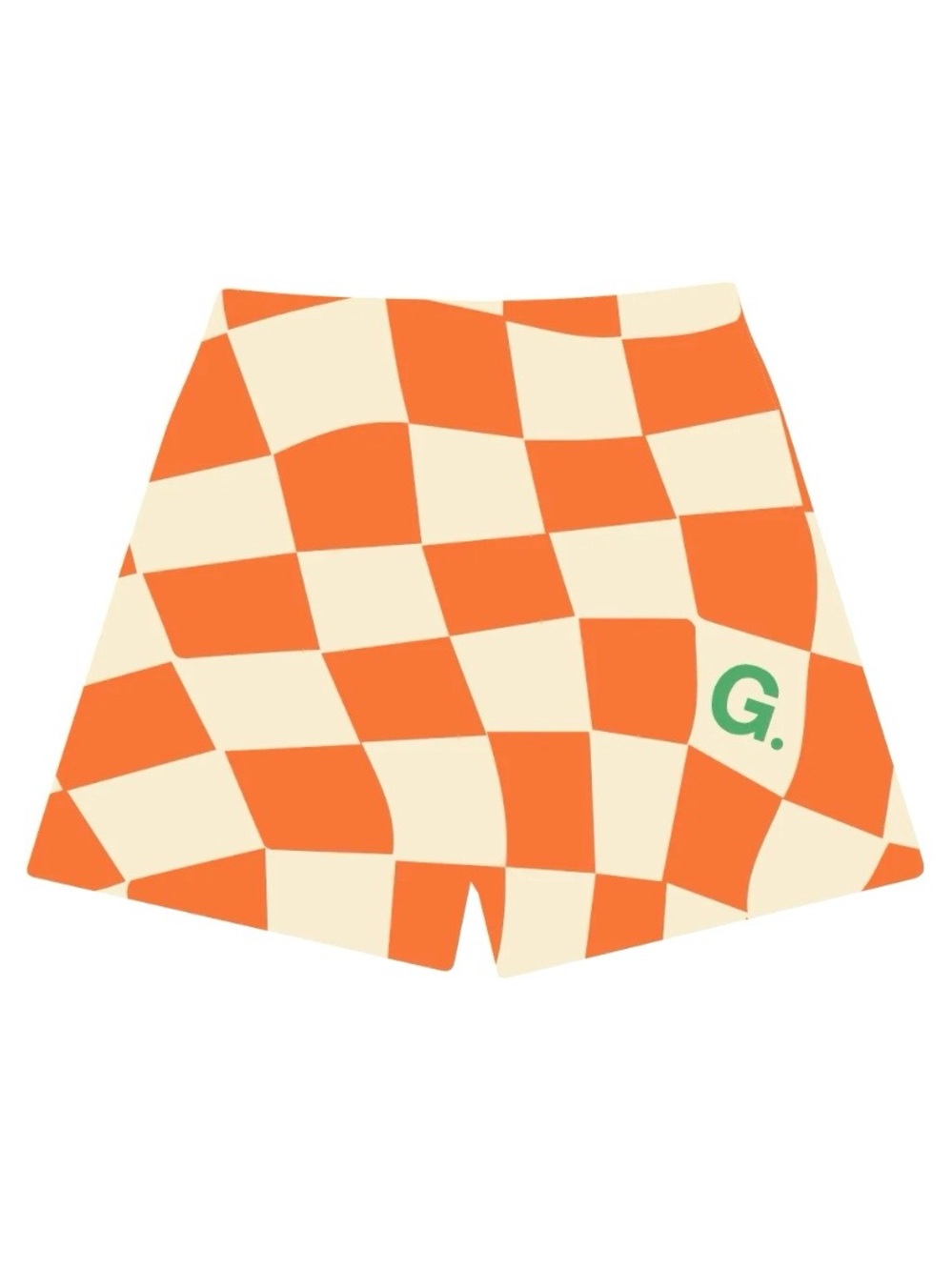Grateful Apparel Men’s Orange Checkered Basketball Shorts Like New Worn Once 3XL